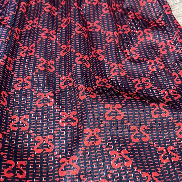 Street Market Supply SS Monogram Mesh Shorts Red Size M NWT Eric Emanuel - Picture 4 of 4